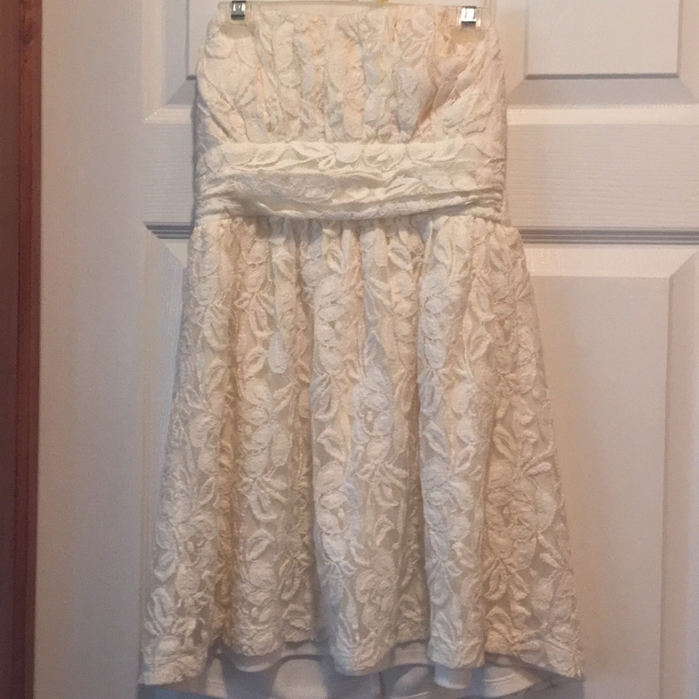 Twenty one fancy off white mini dress
